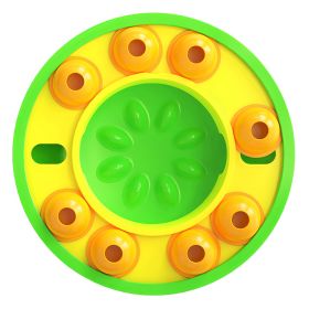 1Pc Dog Puzzle Food Feeder Slow Feeding Bowl Interactive Toy Dog Treat Dispensing Toy For IQ Training Mental Enrichment For Small Medium Large Do (Color: Green)