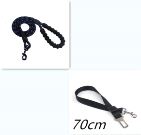 Reflective Dog Leash Nylon Pet Dog Leash Rope For Small Medium Large Dogs Walking Training Pet Suppiles (Color: Black set)