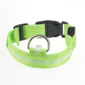 LED Luminous Pet Dog Collar Night (Option: Green Light-M)